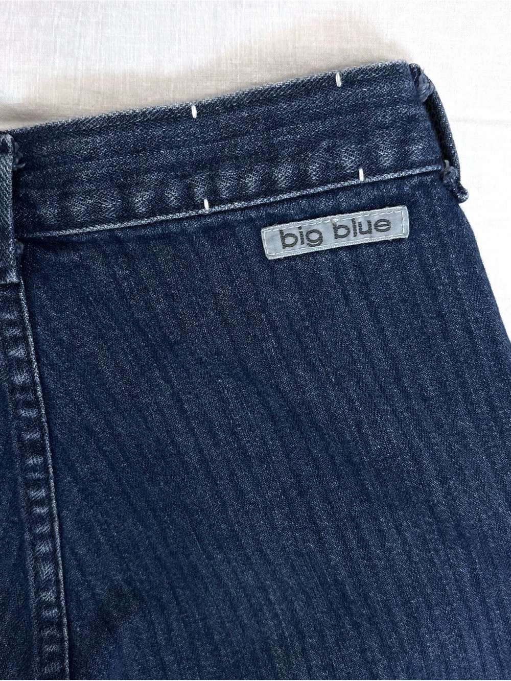 Vintage Big Blue Pinstripe Denim Jeans High Waist Skinny Sz 28 - Picture 3 of 12